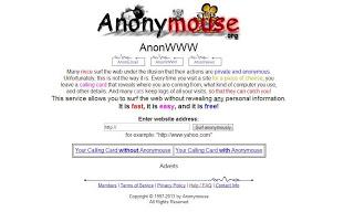 Navigazione ed email anonime con Anonymouse