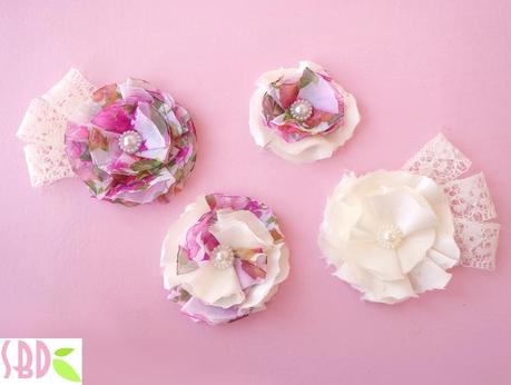 Fiori di Stoffa Shabby Chic - Shabby Chic Fabric Flowers