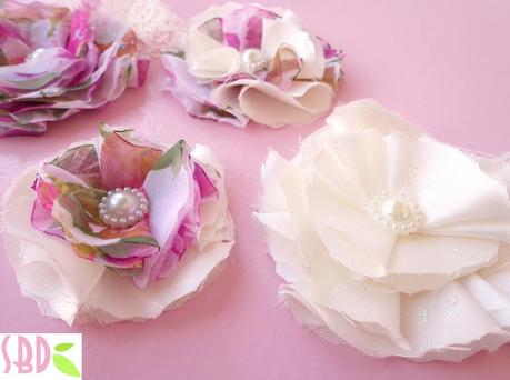 Fiori di Stoffa Shabby Chic - Shabby Chic Fabric Flowers