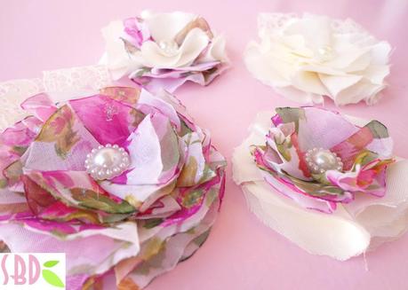 Fiori di Stoffa Shabby Chic - Shabby Chic Fabric Flowers