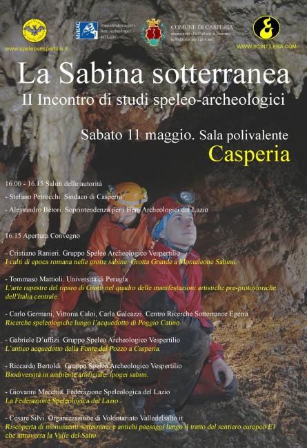 La Sabina Sotterranea. 2° Incontro di studi speleoarcheologici