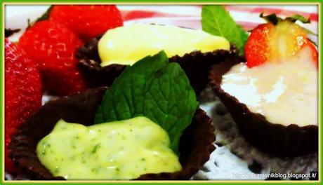 Menu J.S. Bach (Dessert) Cestini di Cioccolato alle 3 Creme