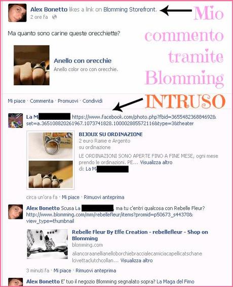 screenshot orecchiette, Blomming, oggettofatto a mano, anello fatto a mano, handmade 