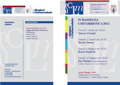 IV Rassegna Chitarristica 2013 Conservatorio di Darfo Boario Terme
