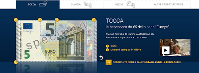 La nuova banconota da 5 euro. Come riconoscerla