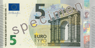 La nuova banconota da 5 euro. Come riconoscerla