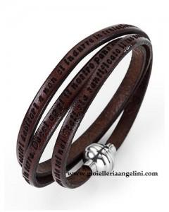 bracciale amen con padre nostro marrone