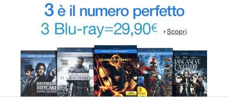 Amazon: continua la promozione 3 Blu-ray a 29,90 EURO