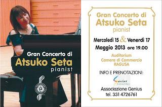 Pianoforte, la giapponese Atsuko Seta in concerto a Modica e a Ragusa