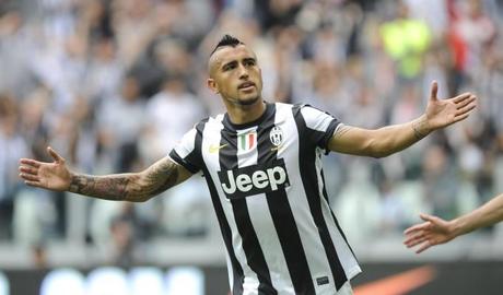 Arturo Vidal festeggia la rete che consegna alla Juventus il suo 29°scudetto - da repubblica.it