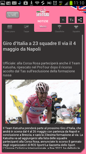  Giro dItalia 2013   ecco le app per iOS Android WP
