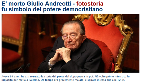 Le porte del Paradiso si aprono per Giulio Andreotti