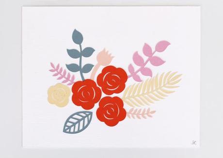 Petit Bouquet papercut on my shop!