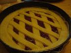 Crostata con fragole fresche.