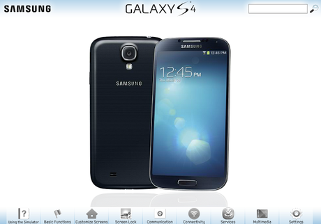 Come testare online il Galaxy S4 attraverso il simulatore Samsung Galaxy S4 Interactive Tutorial