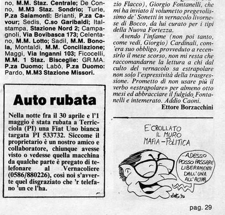 Andreotti vignetta vernacoliere 1993