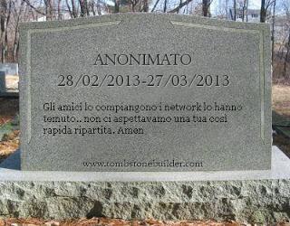 così perì Anonimato