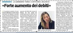 DILETTANTI ALLO SBARAGLIO - Non esiste l’aumento dei debiti evocato dalla Gambarini: la solita bufala.