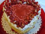 Torta-cuore fragoline panna