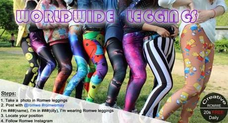 New Romwe Instagram Contest WOLDWIDE LEGGINGS