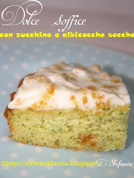 Dolce soffice con zucchine e albicocche secche