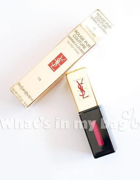A close up on make up n°156: YSL, Rouge Pour Coture Vernis a Levres Glossy Stain n°14 Fuchsia Doré