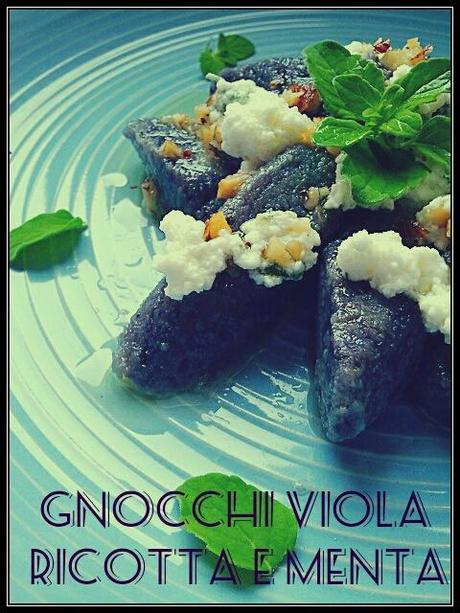 GNOCCHI VIOLA CON RICOTTA,MENTA E NOCCIOLE (Purple gnocchi with ricotta,mint and hazelnuts)
