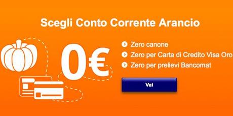50 euro per Voi con l'apertura del conto corrente arancio