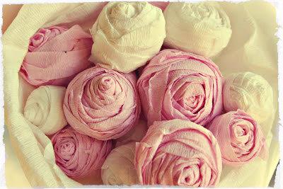 Roselline in carta crespa