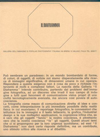 Il Diaframma- fotografia - Copertina primo catalogo