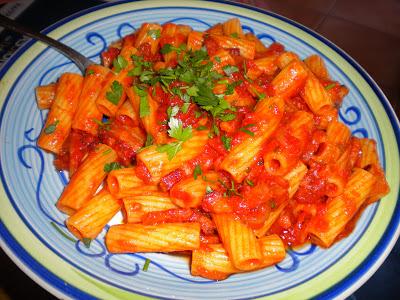 Pasta all'amatriciana della famiglia Mess