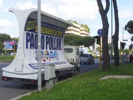 La zozzeria delle vele pubblicitarie usate dai politici: Sveva Belviso e Paolo Pollak. Altri due nomi da segnarsi