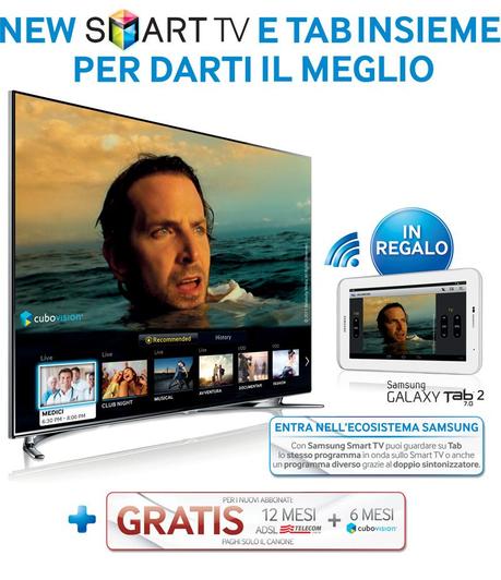 Promo Samsung Smart TV: se compri una Smart TV ricevi in regalo un Galaxy Tab 2 7.0