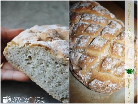 Pane: ciabatta con il Lievito Madre, lievitazione 4+4