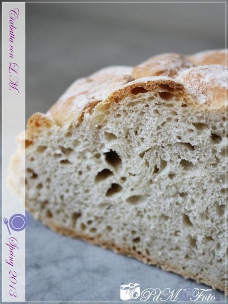 Pane: ciabatta con il Lievito Madre, lievitazione 4+4