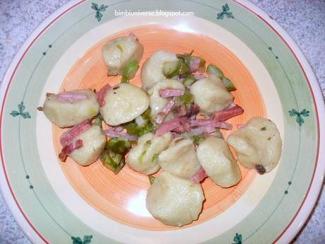 Gnocchi con asparagi e pancetta