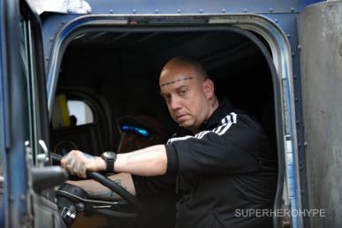 Giamatti e Garfield sul set di The Amazing Spider-Man 2