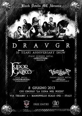 DRAUGR - Show esclusivo per il decimo anniversario della band