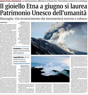Etna, presto patrimonio Unesco