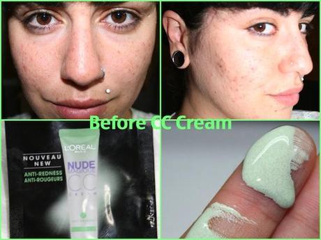 before cc cream l'oreal green redness nude magique