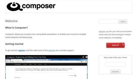 Composer - pubblica post contemporaneamente su più social network