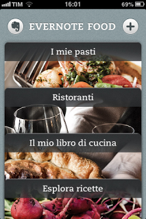 Evernote food e le tue ricette sono sempre con te