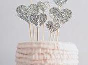 Glittered hearts sparkling cake!