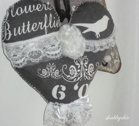 shabbychic,cuore grigio chic