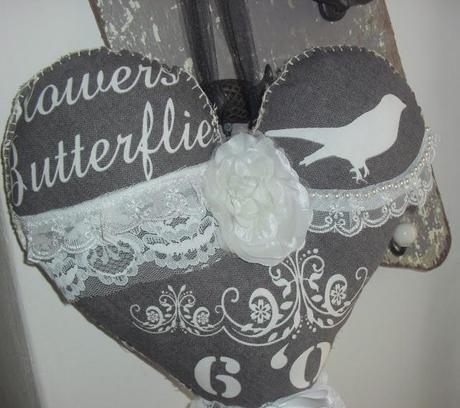 shabbychic,cuore grigio chic