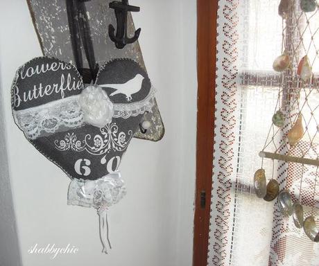 shabbychic,cuore grigio chic