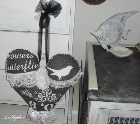 shabbychic,cuore grigio chic