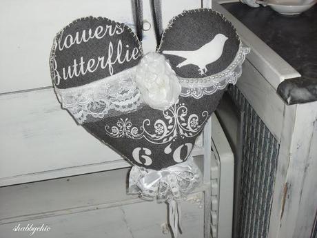 shabbychic,cuore grigio chic