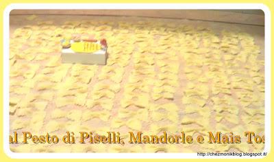 Farfalle Home*Made al pesto di Piselli, Mandorle e mais Croccante (Primo Piatto) Menu Vivaldi The Spring