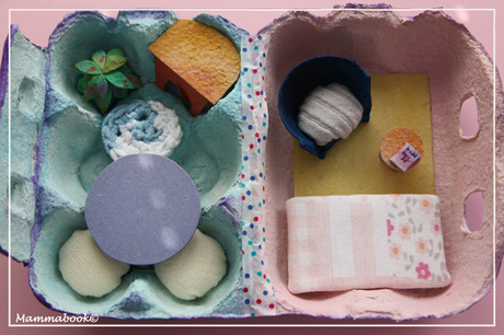 Casetta in una scatola delle uova – Dollhouse in a egg box